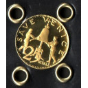 AJMAN 25 Riyals 1971 moneta in oro Proof Salviamo Venezia